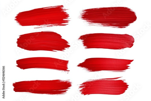 Wallpaper Mural A set of red brush strokes on a white background Torontodigital.ca
