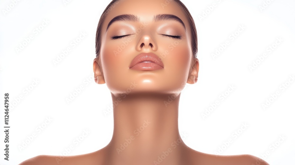 Beautiful Woman Perfect Skin Face Closeup Skincare Beauty Beautiful Woman Perfect Skin Face Closeup Skincare Beauty