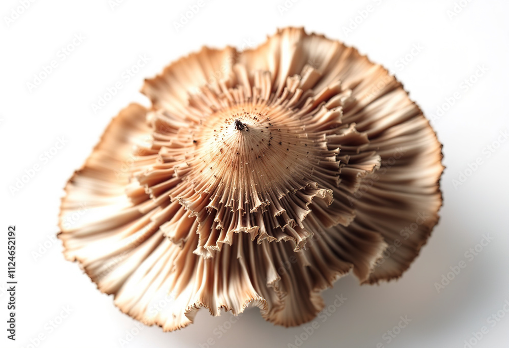 Fototapeta premium Top view a japan mushroom isolated on white background