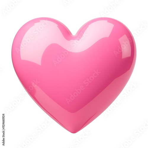 pink heart isolated background 