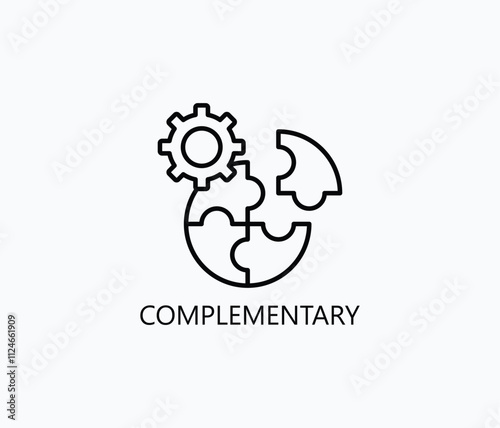 Complementary Vector, Icon Or Logo Sign Symbol Illustration 