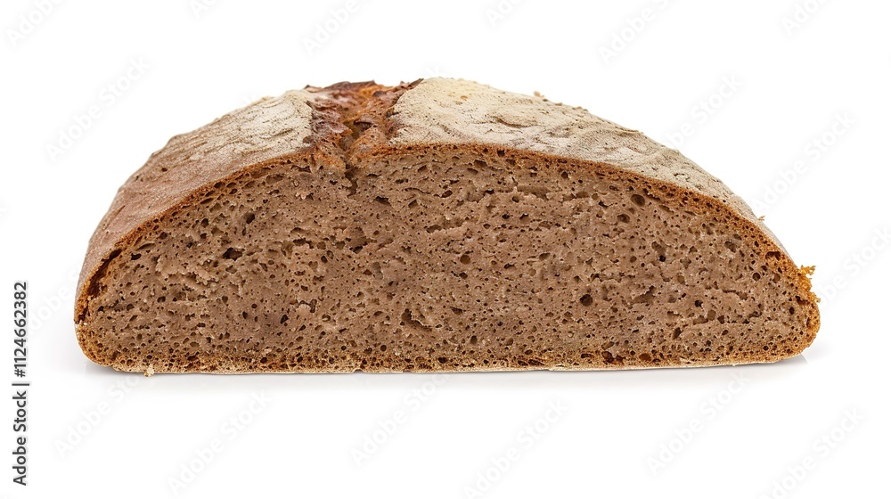 Slice of Wheat Bread Isolated on White Background, Nutritious and Versatile Loaf for Daily Meals and Snacks. Slice of Wheat Bread Isolated on White Background, Nutritious and Versatile Loaf for Daily Meals and Snacks.