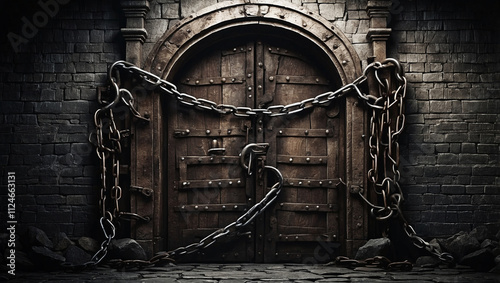 Dungeon Door with Chains