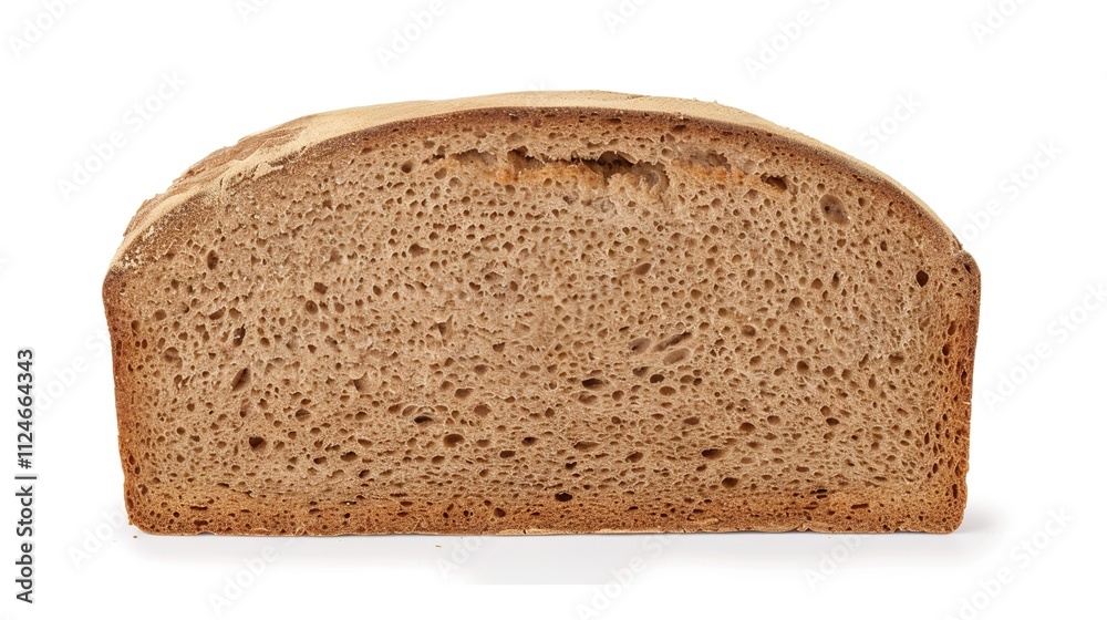 Slice of Wheat Bread Isolated on White Background, Nutritious and Versatile Loaf for Daily Meals and Snacks. Slice of Wheat Bread Isolated on White Background, Nutritious and Versatile Loaf for Daily Meals and Snacks.