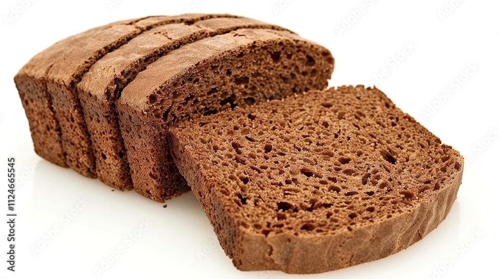 Slice of Wheat Bread Isolated on White Background, Nutritious and Versatile Loaf for Daily Meals and Snacks. Slice of Wheat Bread Isolated on White Background, Nutritious and Versatile Loaf for Daily Meals and Snacks.