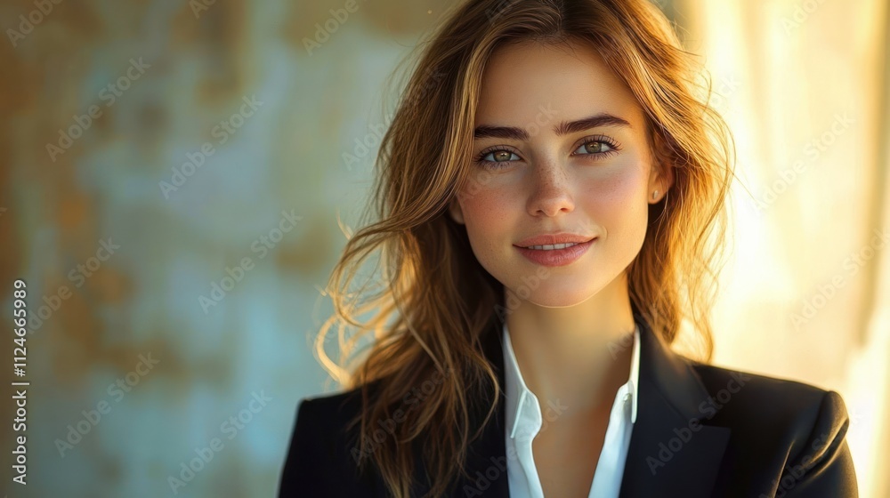 enthusiastic businesswoman in professional attire ready for a successful workday exuding confidence and joy enthusiastic businesswoman in professional attire ready for a successful workday exuding confidence and joy