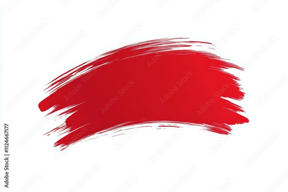 A red brush stroke with a white background A red brush stroke with a white background