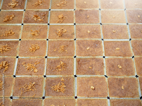 Obraz na płótnie Khanom Mo Kaeng, traditional Thai baked sweet dessert with coconut custard pudding. w salonie