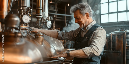 old distillery method of making bourbon whiskey. Pride of master distiller.

