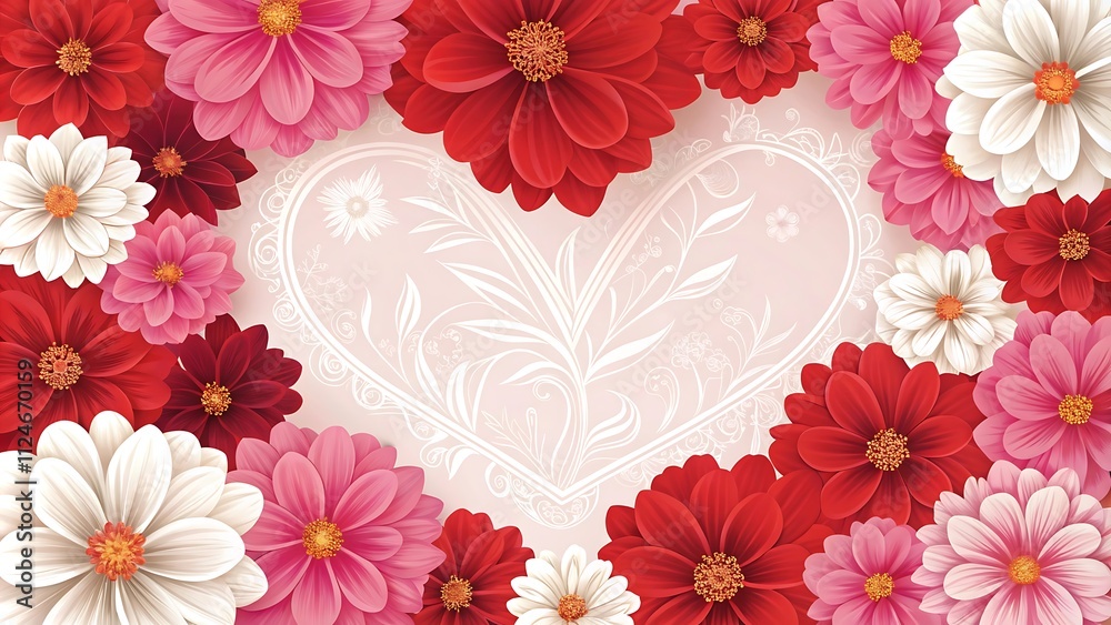 floral heart explosion floral heart explosion