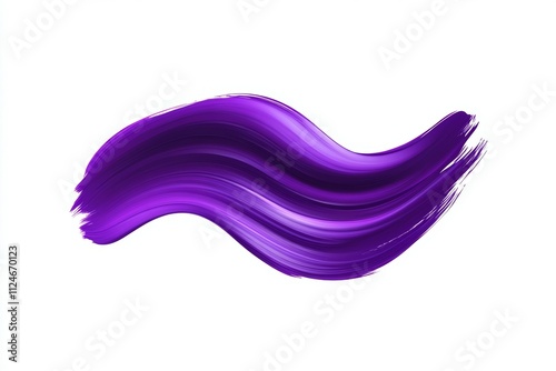 A purple brush stroke on a white background