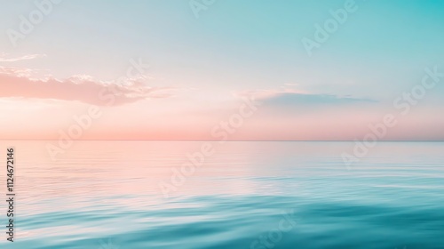 A tranquil seascape with a clear blue sky and calm waters.
