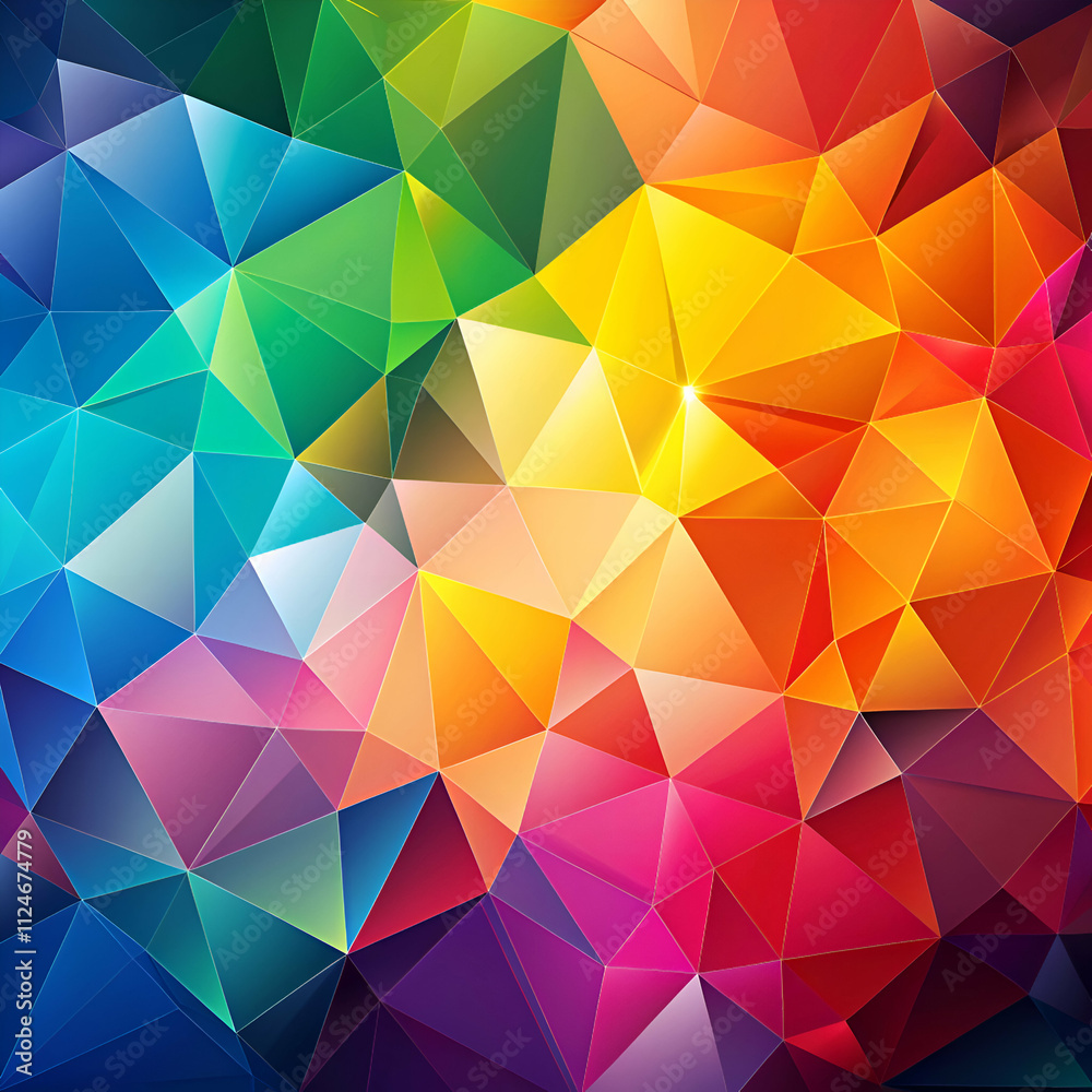 Obraz premium Colorful Abstract Geometric Background. Low Poly Triangle Pattern