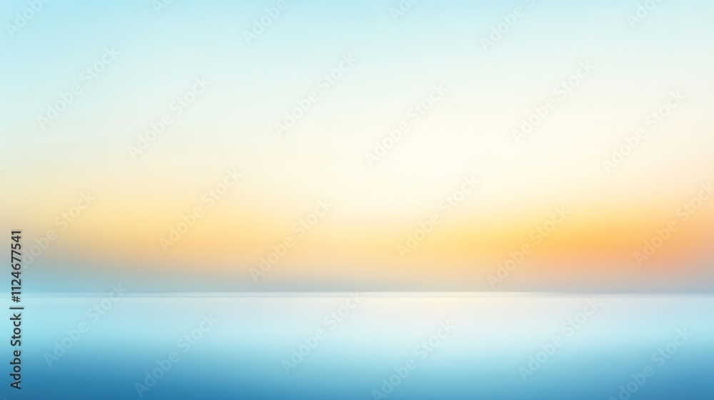 Fototapeta premium A soft, blurred background in pastel colors of peach, yellow, and green.