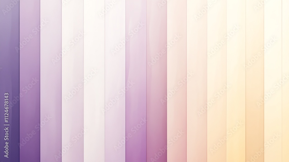 A soft, pastel colored background of vertical stripes in purple, white and yellow. A soft, pastel colored background of vertical stripes in purple, white and yellow.