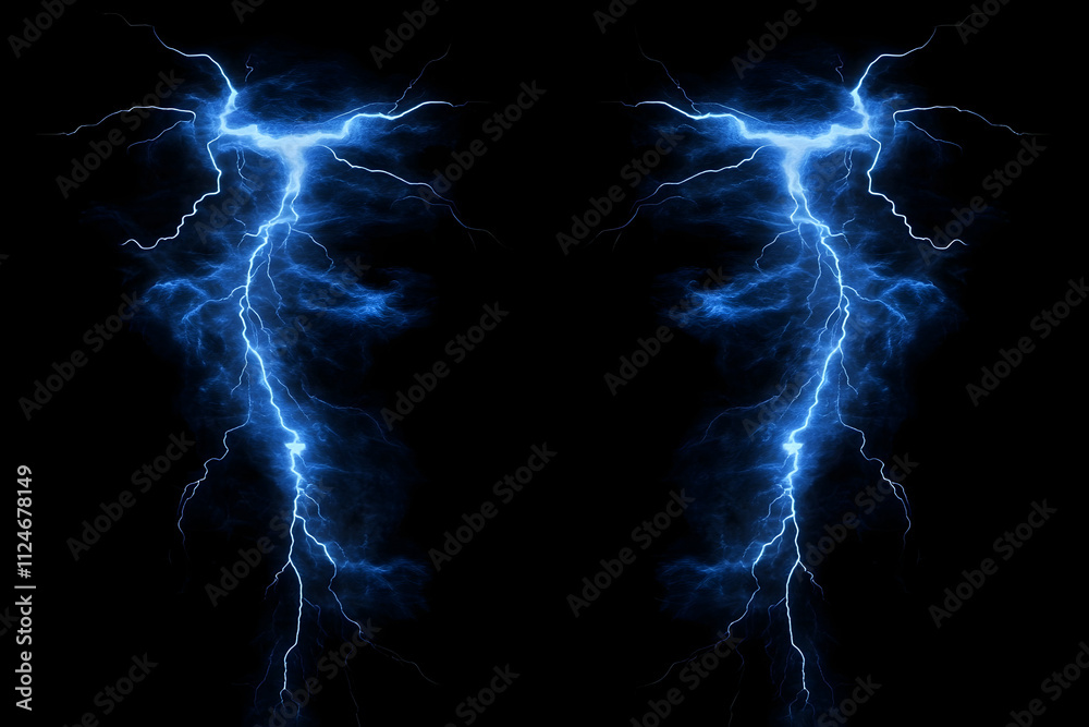 Blue Lightning Abstract Background Blue Lightning Abstract Background
