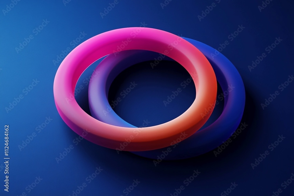 3D Gradient Rings background: Elegant Floating Circles wallpaper illustration