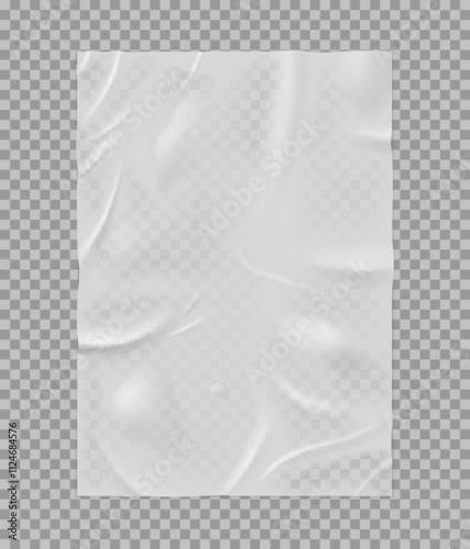 Sheet of wrinkled white paper with soft folds.