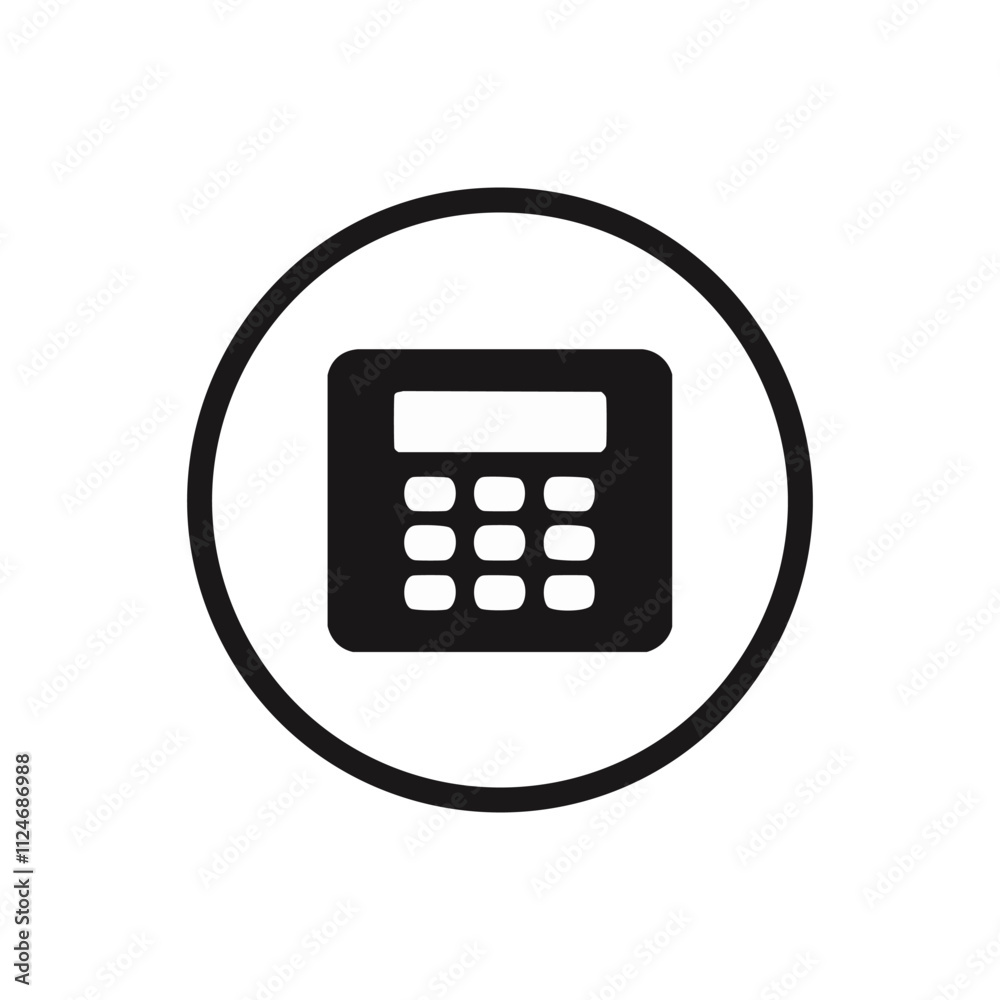 Dial pad icon on white background. Flat style mobile phone symbol vector illustration. Dial pad icon on white background. Flat style mobile phone symbol vector illustration.