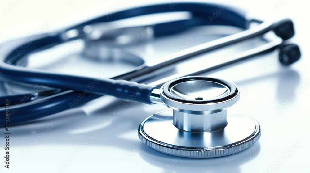 Smiling Doctor with Stethoscope in Professional Setting Smiling Doctor with Stethoscope in Professional Setting