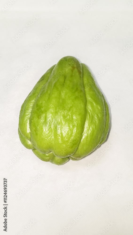 Chayote Vegetable isolated white background Chayote Vegetable isolated white background