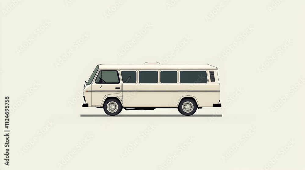 A simple flat design of a bus, with no windows or passengers, just the basic shape and wheels. Flat bus design. A simple flat design of a bus, with no windows or passengers, just the basic shape and wheels. Flat bus design.