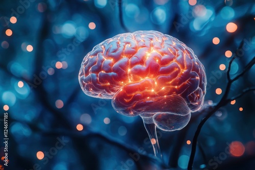 Vibrant depiction of mindfulness enhancing brain health, showcasing clarity and cognitive benefits through lifestyle changes Unlocking mental sharpness, focus, and memory improvement with mindful