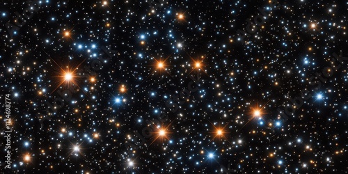 Wallpaper Mural A twinkling array of stars spread across a dark sky, with the left side available for text. Torontodigital.ca
