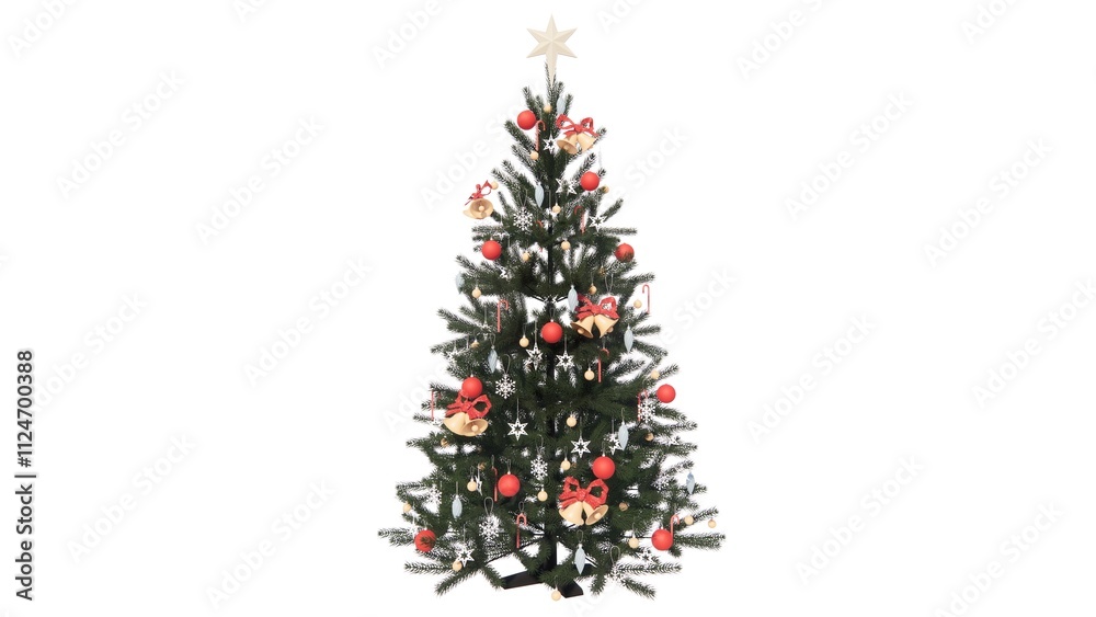 Obraz premium Christmas tree is a festive tree on Christmas day in the new year