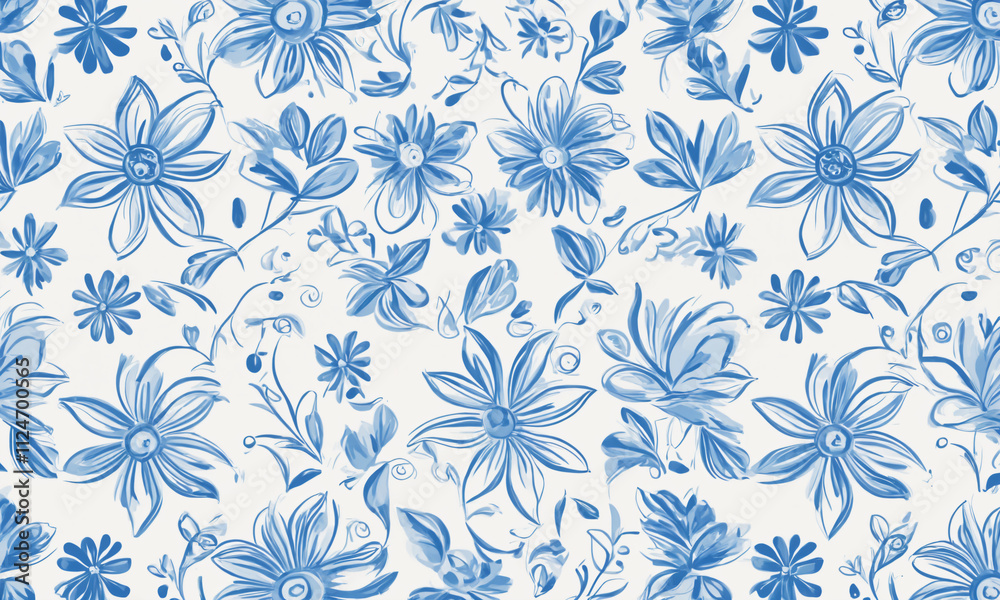 blue and white floral flower pattern blue and white floral flower pattern