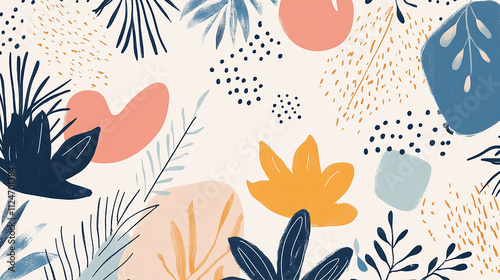 抽象的な植物のボタニカルパターン