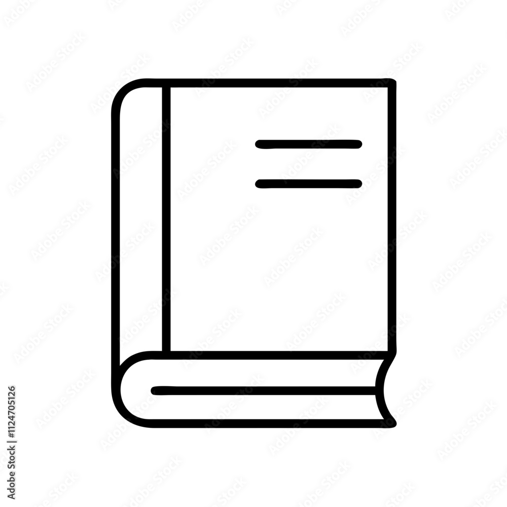book icon, education vector icon - black outline icon of book symbolizing education, knowledge, and information in simple design. book icon, education vector icon - black outline icon of book symbolizing education, knowledge, and information in simple design.