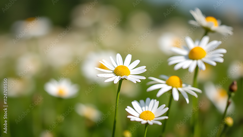 Wild daisies fill a field, their delicate petals visible in sharp detail when viewed through a macro lens up close._00001_ Wild daisies fill a field, their delicate petals visible in sharp detail when viewed through a macro lens up close._00001_