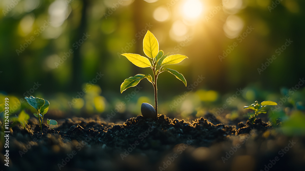 Hopeful sprout vibrant growth Hopeful sprout vibrant growth