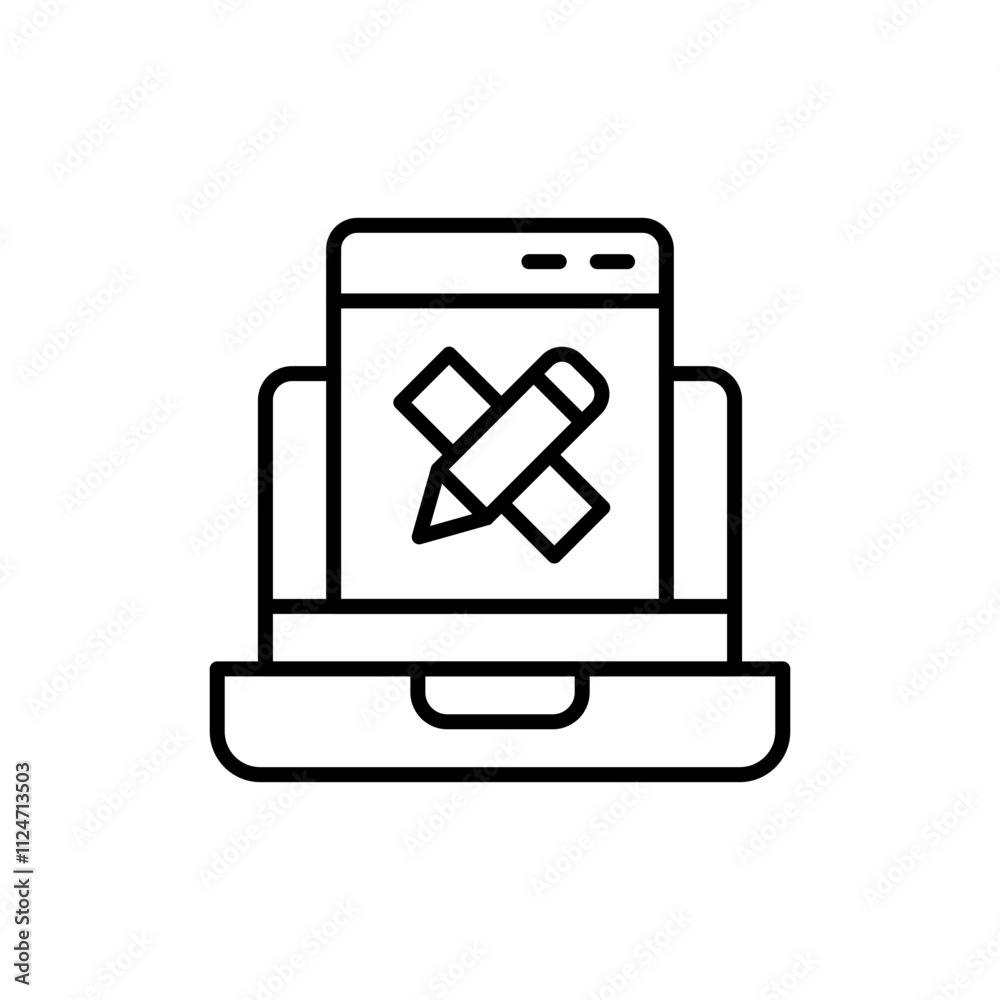 Design software outline icons, minimalist vector illustration ,simple transparent graphic element .Isolated on white background Design software outline icons, minimalist vector illustration ,simple transparent graphic element .Isolated on white background