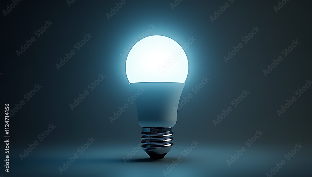 Smart light bulb concept connects digital devices for efficient energy usage through a simple illuminated interface solution._00001_
