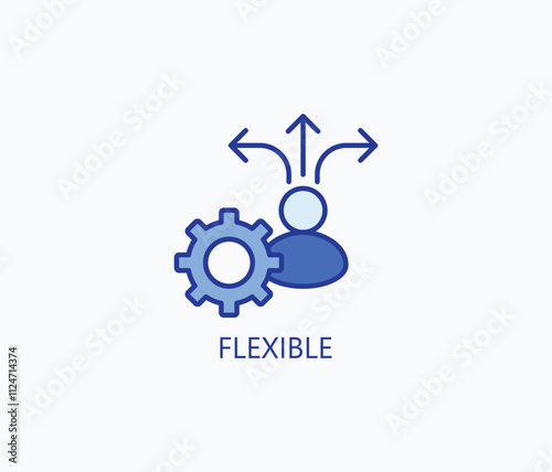Flexible vector, icon or logo sign symbol illustration 
