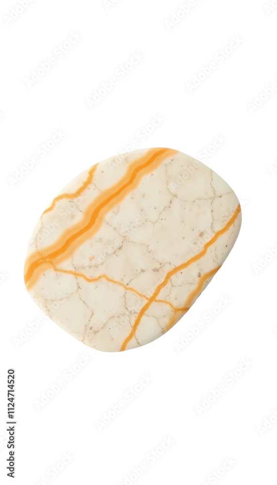 Natural Quartzite Stone with Orange Striations isolated png Natural Quartzite Stone with Orange Striations isolated png