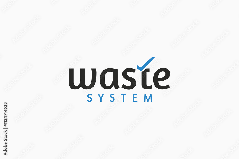 waste system logo vector design template, minimalist waste system management iconic logo design vector illustration with modern, simple and unique styles. waste system logo vector design template, minimalist waste system management iconic logo design vector illustration with modern, simple and unique styles.