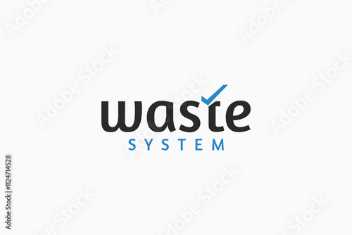 waste system logo vector design template, minimalist waste system management iconic logo design vector illustration with modern, simple and unique styles. 