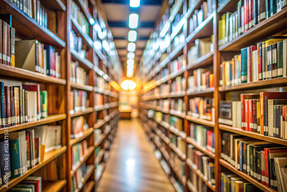 Bookshelves in Bright Library Aisle. A vibrant library interior featuring long aisles of wooden bookshelves filled with colorful books under bright fluorescent lights
Bookshelves in Bright Library Aisle. A vibrant library interior featuring long aisles of wooden bookshelves filled with colorful books under bright fluorescent lights