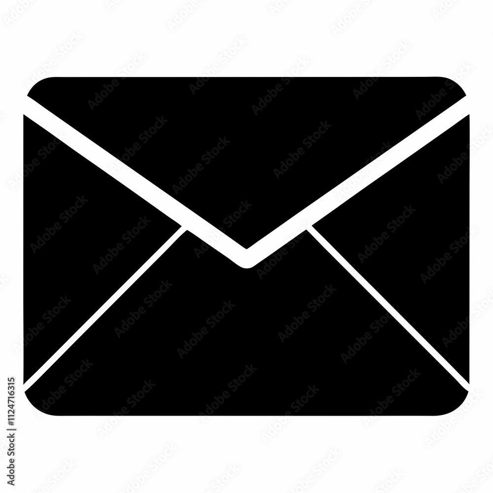 Email Icon Silhouette Vector Design Email Icon Silhouette Vector Design