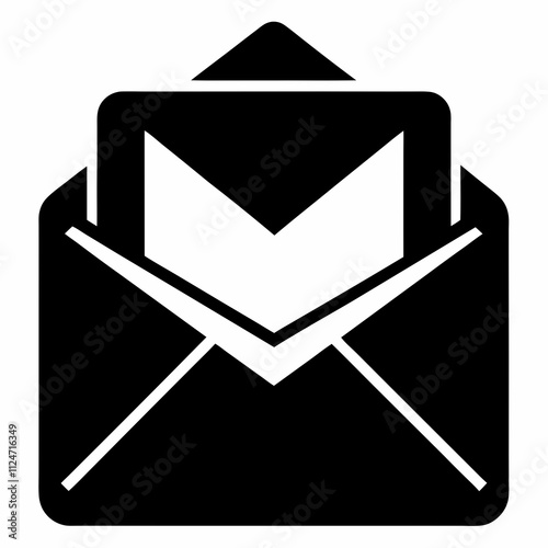 Email Icon Silhouette Vector Design