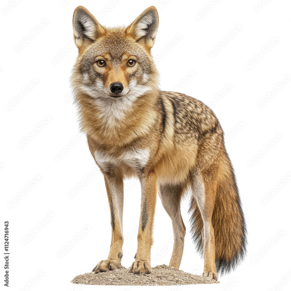 Fototapeta premium Coyote, Wild Canine, Isolated on Black | Wildlife photography