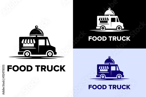 food truck, dish cloche, roof, window, food cart, food shop, food truck logo, burger, pizza, coffee, tea, restaurant, vector