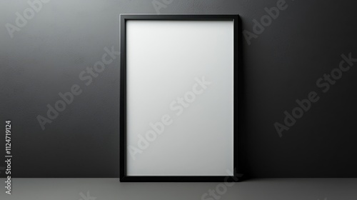 Blank frame mockup displayed against a minimalist dark background for creative projects