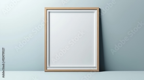 Blank frame mock up on a simple background ideal for art display or decoration projects