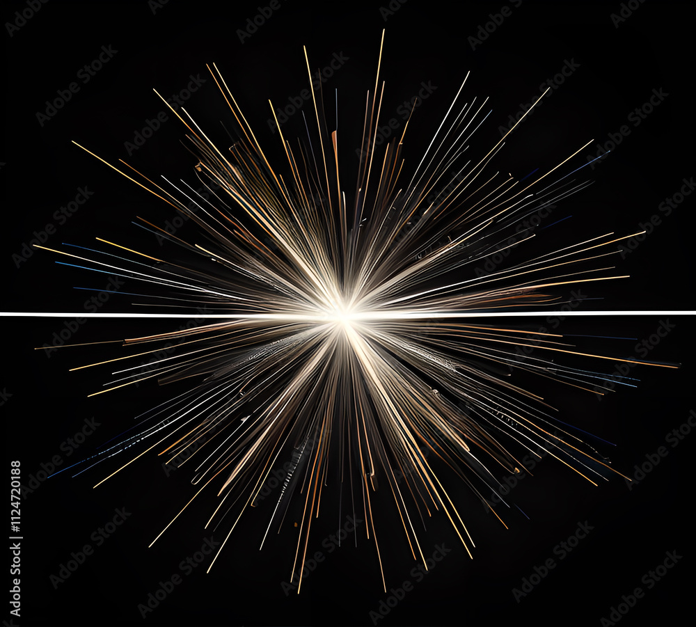 Obraz premium Glowing lines neon banner background Illumination lines Neon light background Feeling.Digital particles rainbow colors.light effect cold yellow red Background.generative ai