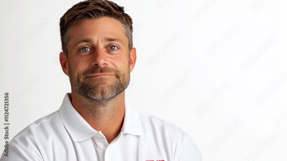Professional male nurse portrait in a studio setting with a neutral background Professional male nurse portrait in a studio setting with a neutral background