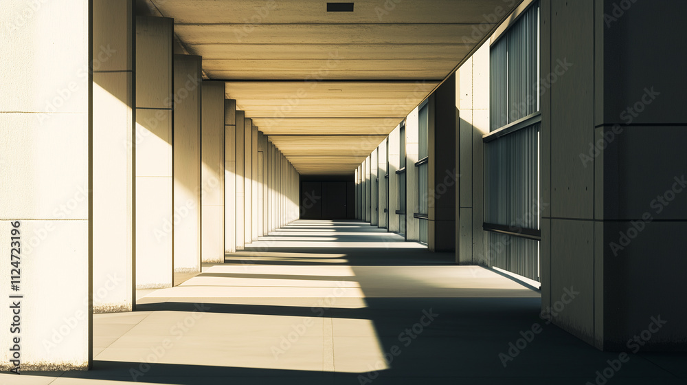 Obraz premium abstract architecture building in modern style